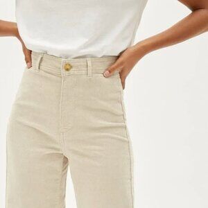 Everlane Cream High-Waisted Pants